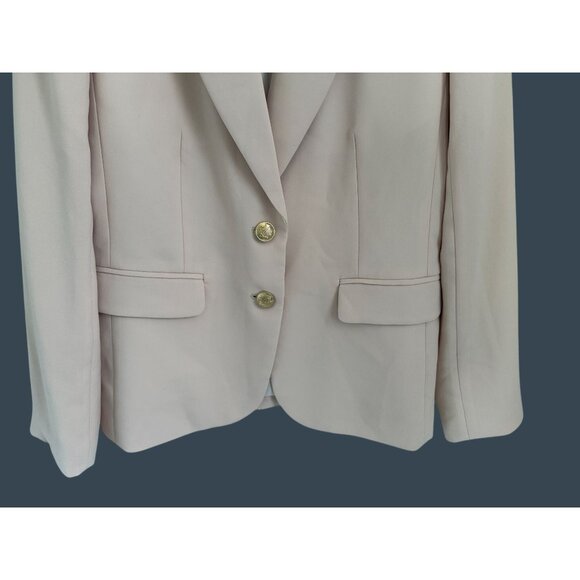 J.Crew Willa Blazer 10T Light Pink Classic Fit Gold Buttons Womens Polyester - Picture 6 of 9